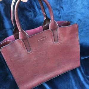 New Burgundy Faux Leather Purse